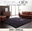 防ダニ・アレルゲン抑制ミックスシャギーラグ【CROY】クロイ　200×200cm
