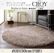 防ダニ・アレルゲン抑制ミックスシャギーラグ【CROY】クロイ　直径150cm(円