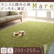 アースカラーミックスボリュームシャギーラグマーレ 200×250cm